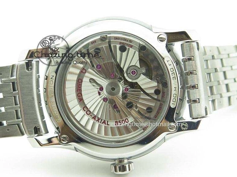 0805 De Ville Hour Vision Co-Axial 41mm SS V6F Best Edition Black Dial On SS Bracelet A BestValue 8277